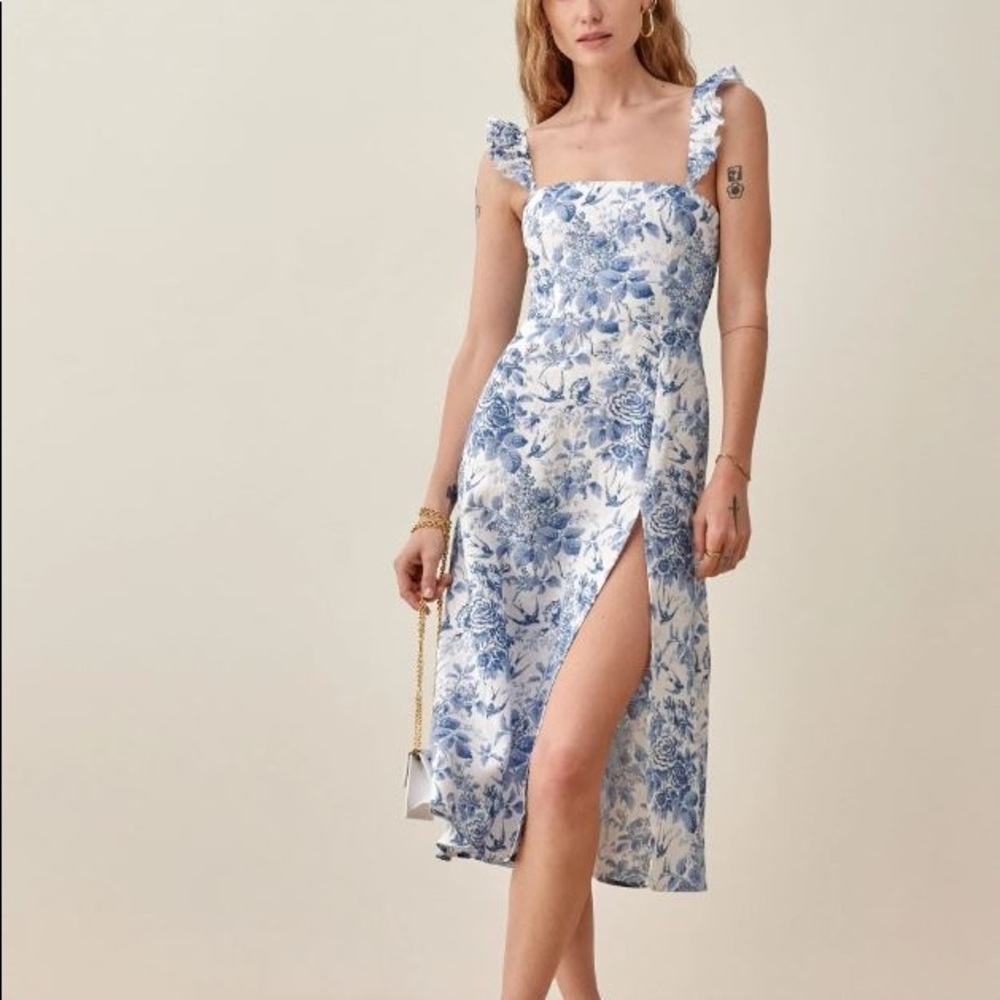 Reformation Spaulding Linen Dress